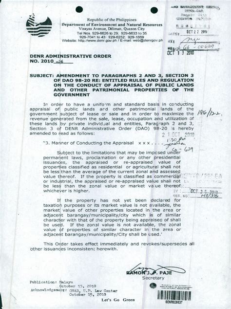 cenro denr meaning|Administrative Order No. 2010.